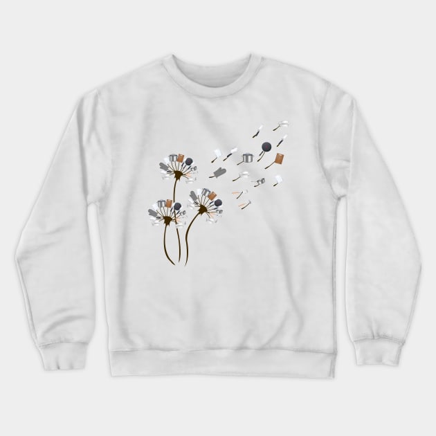 Chef Shirt Dandelion Chef Lover Crewneck Sweatshirt by Nikkyta